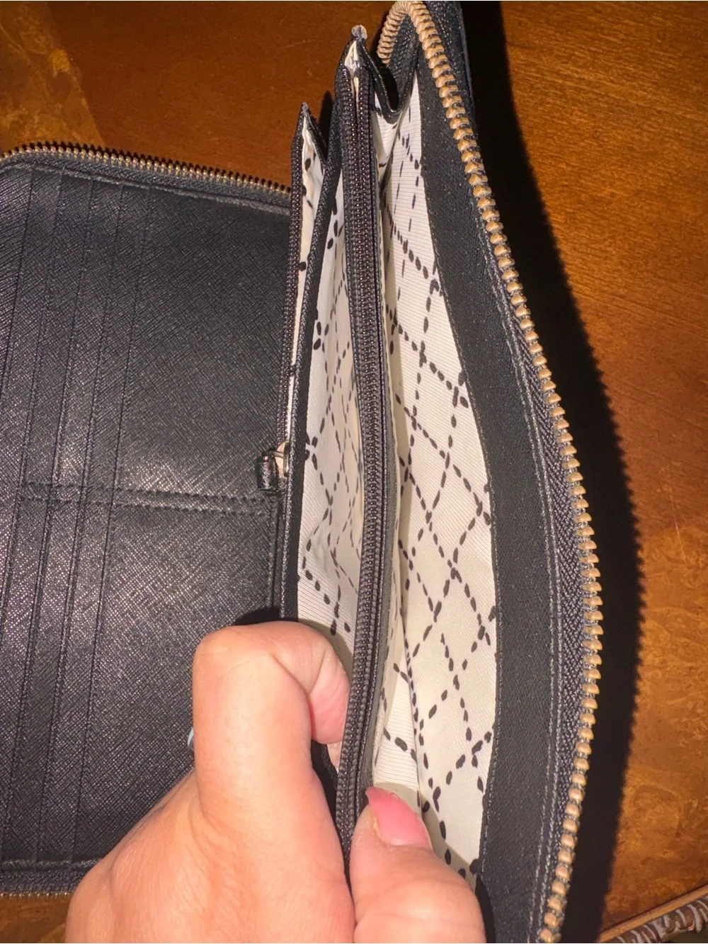 kate spade Black Zip Wristlet Wallet with Wrist Strap